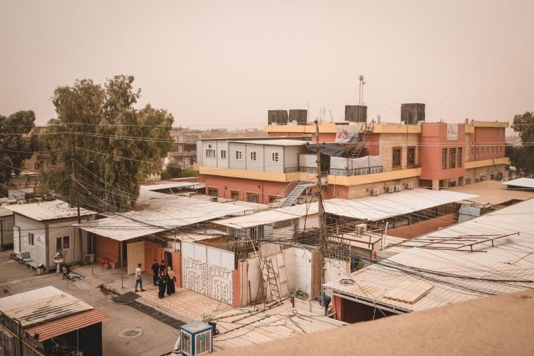 Vue générale de l'hôpital de Nablus géré par MSF. Irak. 2022.
 © MSF/Florence Dozol