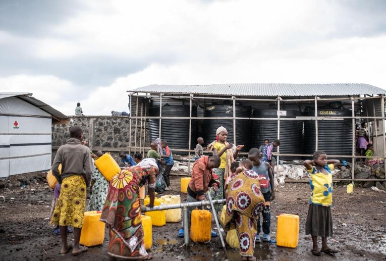Un point d'eau à Kanyaruchinya. République démocratique du Congo. 2022.
© Moses Sawasawa