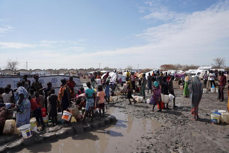 Vue du centre de transit de Renk au Soudan du Sud. 2023.
 © Nasir Ghafoor/MSF