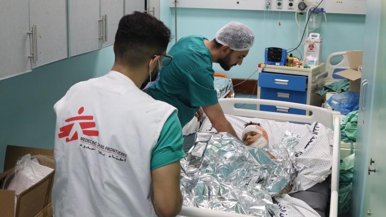 Un jeune patient à l'hôpital Al Shifa dans la ville de Gaza.&nbsp;
 © Mohammad Masri