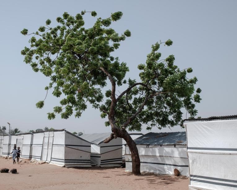 Vue du camp de personnes déplacées de Mbawa dans l'État de Benue au Nigeria.&nbsp;
 © Kasia Strek/MSF