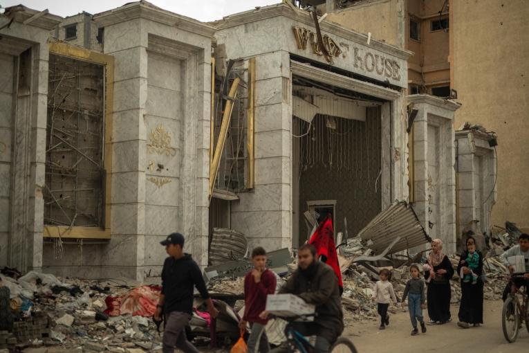 Vue de la rue Al Jalaa dans la ville de Gaza. Septembrer 2024.