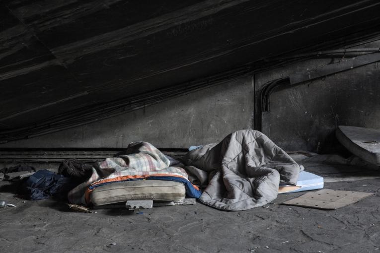 Campement informel à la Porte de la Chapelle. Paris. Décembre 2017. Thumbnail