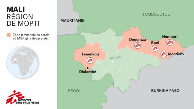 Carte activités MSF dans la région centre du Mali 2019 Thumbnail
