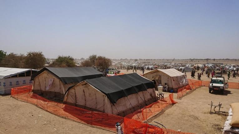 Camp de réfugiés nigérians ayant fui leur pays après l'attaque de la ville de Rann. 2019. Cameroun.