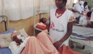 Aide soignante MSF à l'hôpital MSF de Vavuniya.