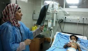 formation en kiné cardiaque et respiratoire par MSF à Gaza