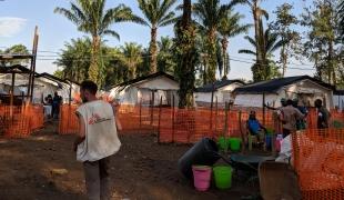 Centre de traitement d'Ebola ouvert par MSF à Mangina en RDC. 