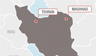 Lieux d'intervention de MSF en Iran en 2018