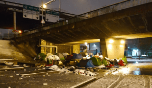 Un camp informel à Paris