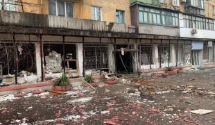 Immeubles de Marioupol dévastés