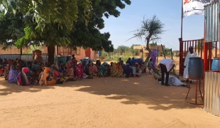 Vue du centre de santé MSF dans le camp de Zamzam. Soudan. 2022.