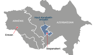 Carte de la région Arménie-Azerbaidjan