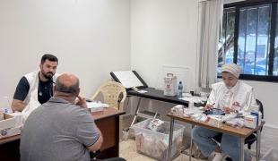 Image d'une consultation dans une clinique de MSF au Liban