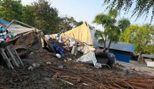 L'hôpital de Médecins Sans Frontières (MSF) à Lankien, dans l'État de Jonglei, au Soudan du Sud, après un raid aérien mené par les forces gouvernementales sud soudanaises dans la nuit du mardi 3 février 2026.