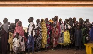 Image d'une exposition photo présentée par MSF au Prix Bayeux