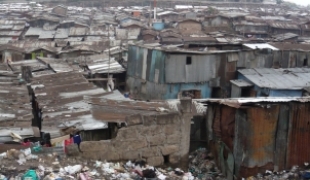 Vue du bidonville de Mathare octobre 2009.