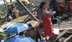 Le cyclone Giri a détruit de nombreux villages de la côte ouest de la Birmanie le 22 octobre dernier