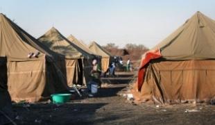 Dans un camp mis en place par les autorités sud africaines à Johannesburg