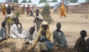 Groupe de deplacés a Koukou Est du Tchad.