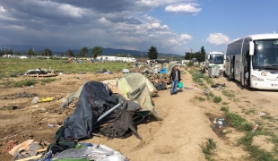 Evacuation du camp d'Idomeni le 24 mai 2016. MSF