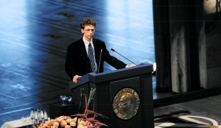 Remise du prix Nobel de la paix pour MSF. Sur la photo James Orbinski. Octobre 1999. 