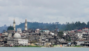 Vue de « Ground Zero » dans la ville de Marawi, auparavant appelé « zone de non-retour », après cinq mois de combats intensifs. 