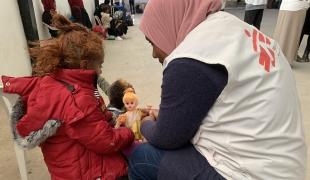 Nos équipes présentes à Tripoli avec les personnes présentes dans les centres de détention.