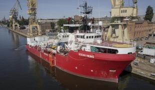 L'Ocean Viking, navire de recherche et de sauvetage opéré par MSF et SOS MEDITERRANEE