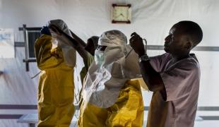 Centre de transit Ebola de Bunia, dans l'Est de la République démocratique du Congo. 