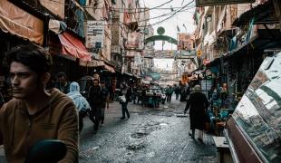 Une rue du camp de Shatila à Beyrouth. 2020. 