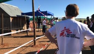 Une clinique mobile MSF à Ankamena, commune de Ranobe, dans le district d'Amboasary. Avril 2021. 