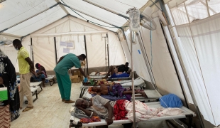 Un centre de traitement du choléra installé par MSF dans la région de Tahoua. Niger. 2021.