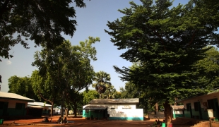 Vue de l'hôpital de Kabo, où un employé de MSF est décédé après avoir été blessé par balles. République centrafricaine.