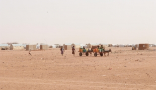 Vue de Gorom Gorom, un site pour personnes déplacées, dans la région du Sahel du Burkina Faso. Mars 2022.