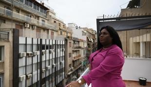 Yuli dans les locaux du centre de santé de MSF à Athènes. 