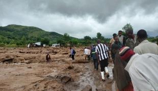 Un village détruit par le cyclone Freddy dans la région de Chiradzulu. Malawi. 12 mars 2023.
