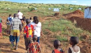 Des équipes MSF auprès des nouveaux réfugiés dans le camp de Nakivale en Ouganda. 2023.