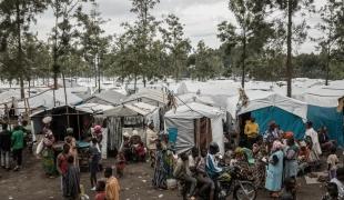 Le camp de personnes déplacées de Rusayo, situé à une douzaine de kilomètres de Goma