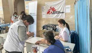 Les équipes MSF à Goris, en Arménie. 28 septembre 2023.