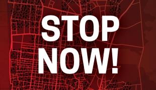 Large Banner - Gaza - Stop Now! Illustration