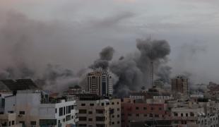 Bombardements sur la bande de Gaza.