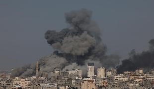 Bombardements sur la bande de Gaza -image d'illustration, octobre 2023