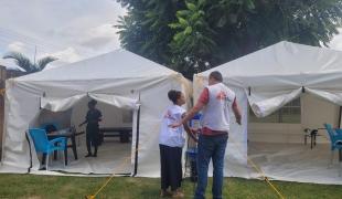 Des membres des équipes MSF dans la zone de santé de Massala en Zambie, dans le cadre de la réponse à l'épidémie de choléra. 2024.