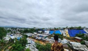 Vue du camp d'Ukhiya à Cox's Bazar, au Bangladesh.