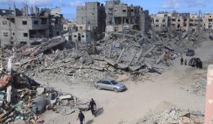Rues de la ville de Rafah, au sud de Gaza.
