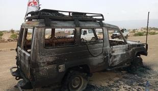The car MSF staff were travelling