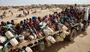 Arrival of displaced civilians from besieged El-Fasher in the camp of Tawila Omda