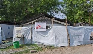 Une unité de traitement du choléra à Akobo, en mars 2025