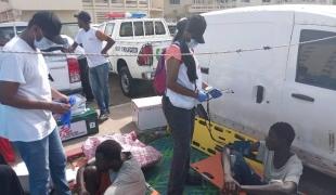 Distressed migrants disembark in Rosso and Dakar